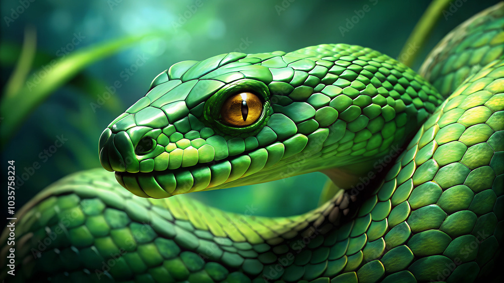 Green snake symbol of the year Green snake symbol of the year