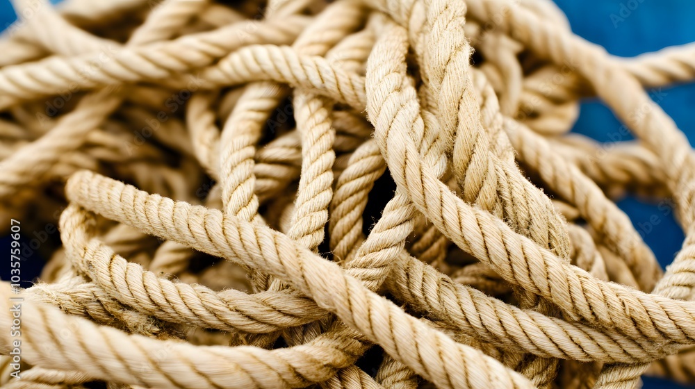 Complex web of interconnected ropes symbolizing intricate business relationships and antitrust challenges, with a focused foreground rope representing the effort to break monopolies. Complex web of interconnected ropes symbolizing intricate business relationships and antitrust challenges, with a focused foreground rope representing the effort to break monopolies.