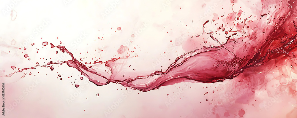 A vibrant and dynamic splash of red wine captured in mid-air against a clean white background. The liquid forms dramatic waves and droplets, evoking a sense of motion and energy A vibrant and dynamic splash of red wine captured in mid-air against a clean white background. The liquid forms dramatic waves and droplets, evoking a sense of motion and energy
