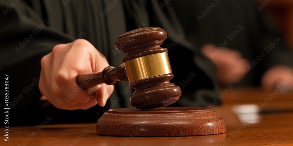 Judge's Gavel Close-Up Shot Judge's Gavel Close-Up Shot