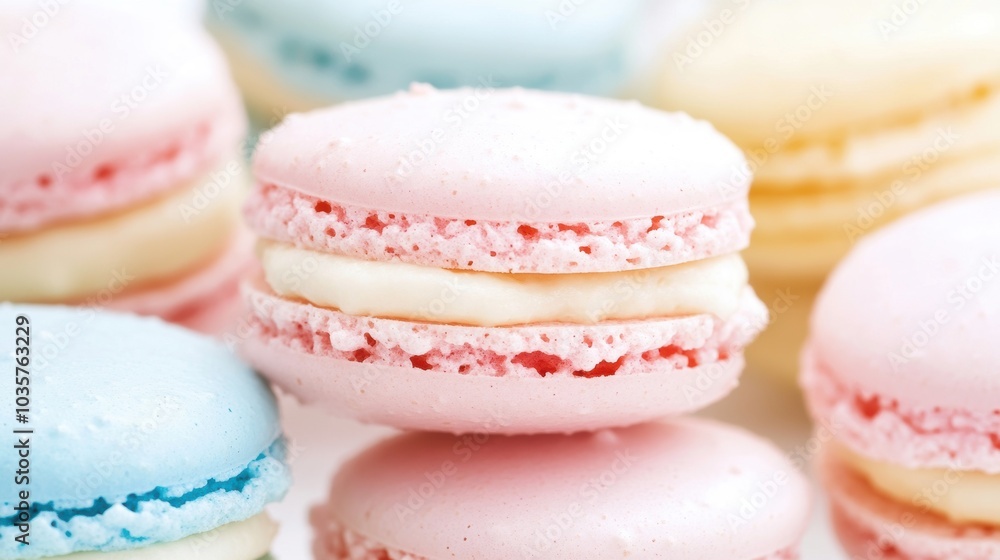 Macarons Close-up. Macarons Close-up.