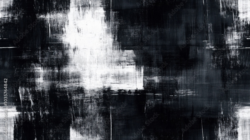 Naklejka premium Distressed black overlay with a random pattern and gradient background, creating a textured and weathered look. Perfect for additng depth to designs, banners, or wallpapers. 