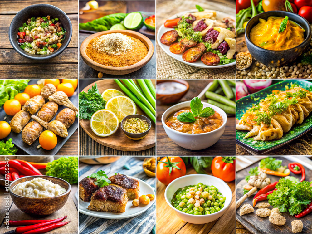 Different style Natural food (various cuisines) Different style Natural food (various cuisines)