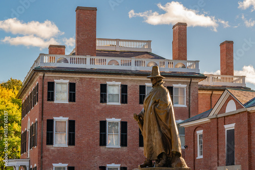 Iconic witch statue in Salem, Massachusetts. photo