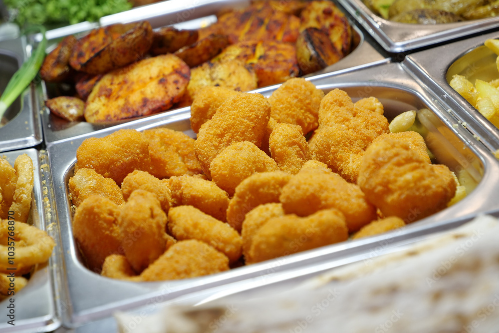 Potatoes cooked in various ways. French fries, deep-fried potatoes Potatoes cooked in various ways. French fries, deep-fried potatoes