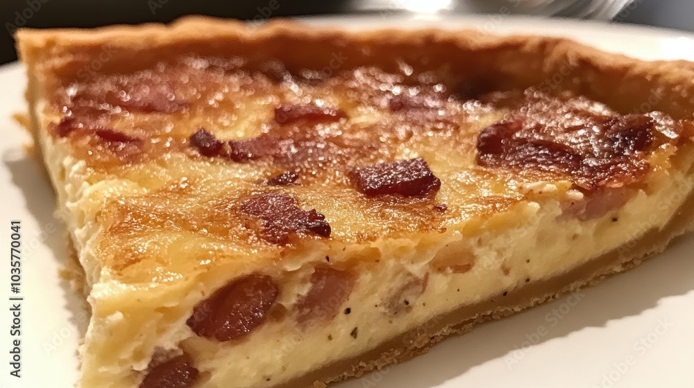 Bacon Quiche Slice. Bacon Quiche Slice.