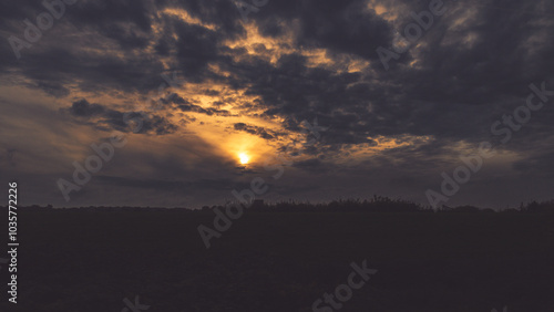 Sunset over London