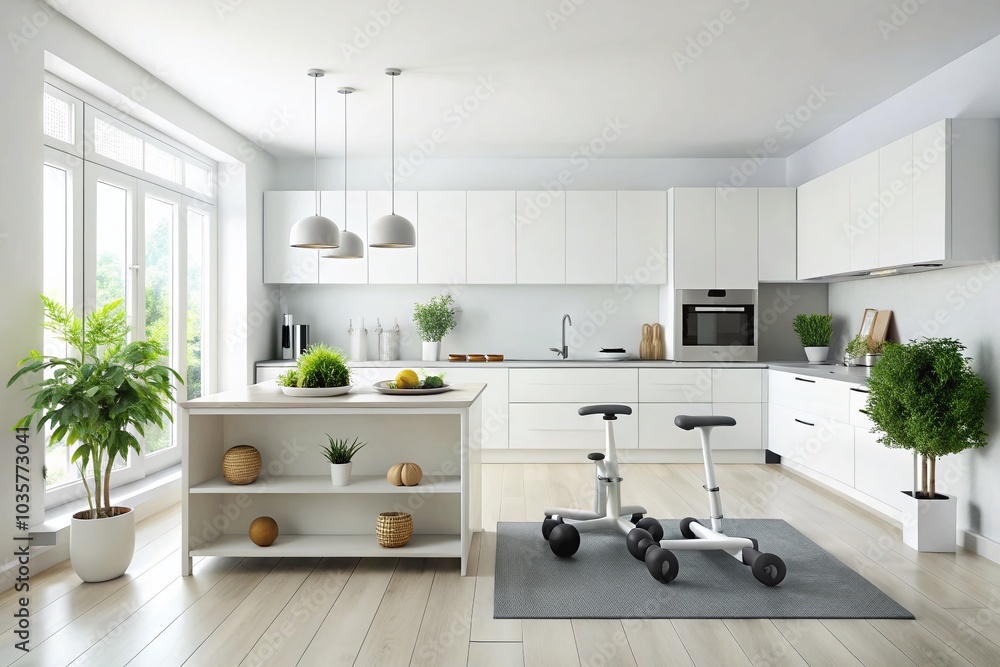 Minimalist White Kitchen with Clean Aesthetics and Fit Lifestyle Inspiration Minimalist White Kitchen with Clean Aesthetics and Fit Lifestyle Inspiration