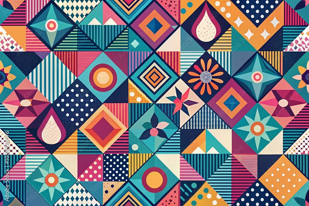 Modern Geometric Seamless Pattern for Printable Digital Design and Gifts Modern Geometric Seamless Pattern for Printable Digital Design and Gifts