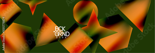 Fluid color geometric shapes abstract background. Vector Illustration For Wallpaper, Banner, Background, Card, Book Illustration, landing page