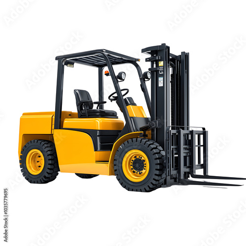 forklift truck isolated on white