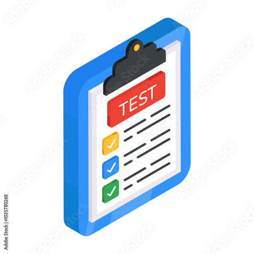 A beautiful design icon of test papee

