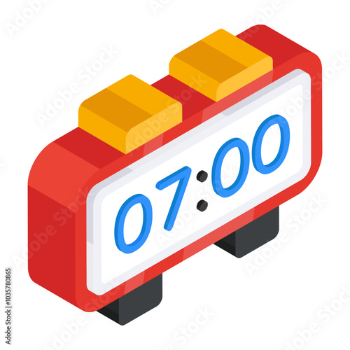 A trendy design icon of digital clock

