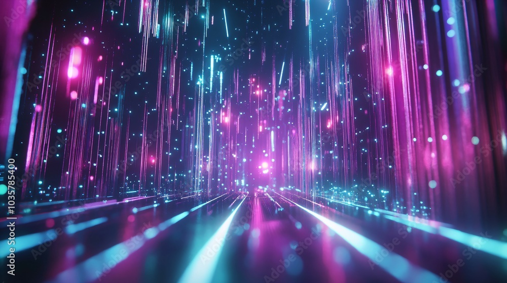 abstract futuristic neon background with glowing ascending lines abstract futuristic neon background with glowing ascending lines