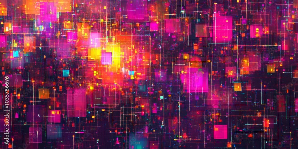 Abstract geometric pattern with neon colors. Abstract geometric pattern with neon colors.