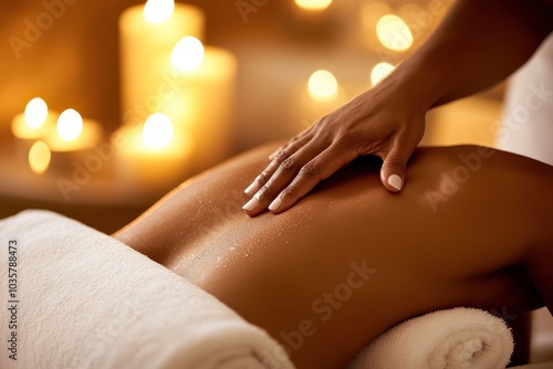 Wallpaper Mural relaxing back massage from a spa masseuse with background of candles Torontodigital.ca
