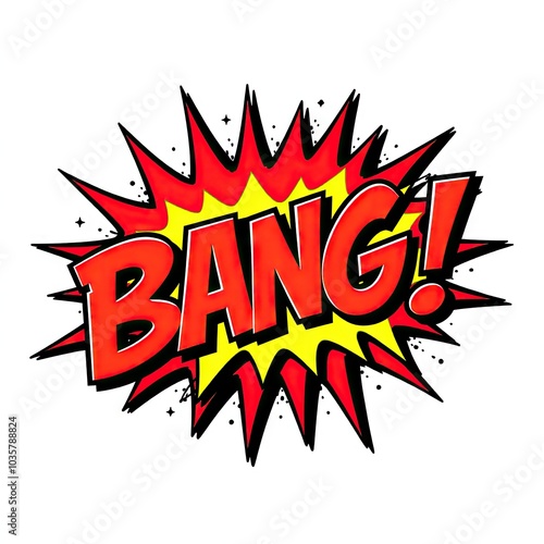 Explosive BANG! Text in Pop Art Style for Dynamic Marketing and Entertainment Campaigns