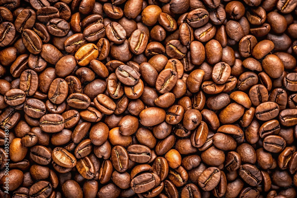 Action shot of coffee beans being released from a roaster Action shot of coffee beans being released from a roaster