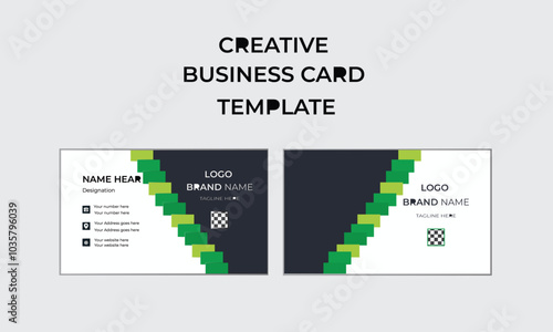 curative classic mordent business card design template.  