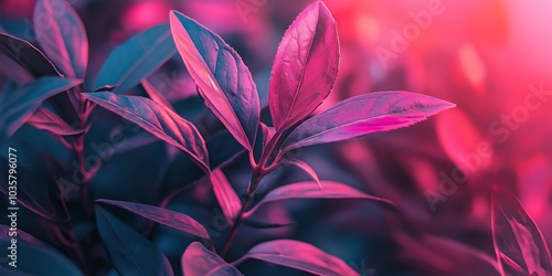 Lush foliage in vivid colors with a dreamy glow showcases nature's beauty and serenity.