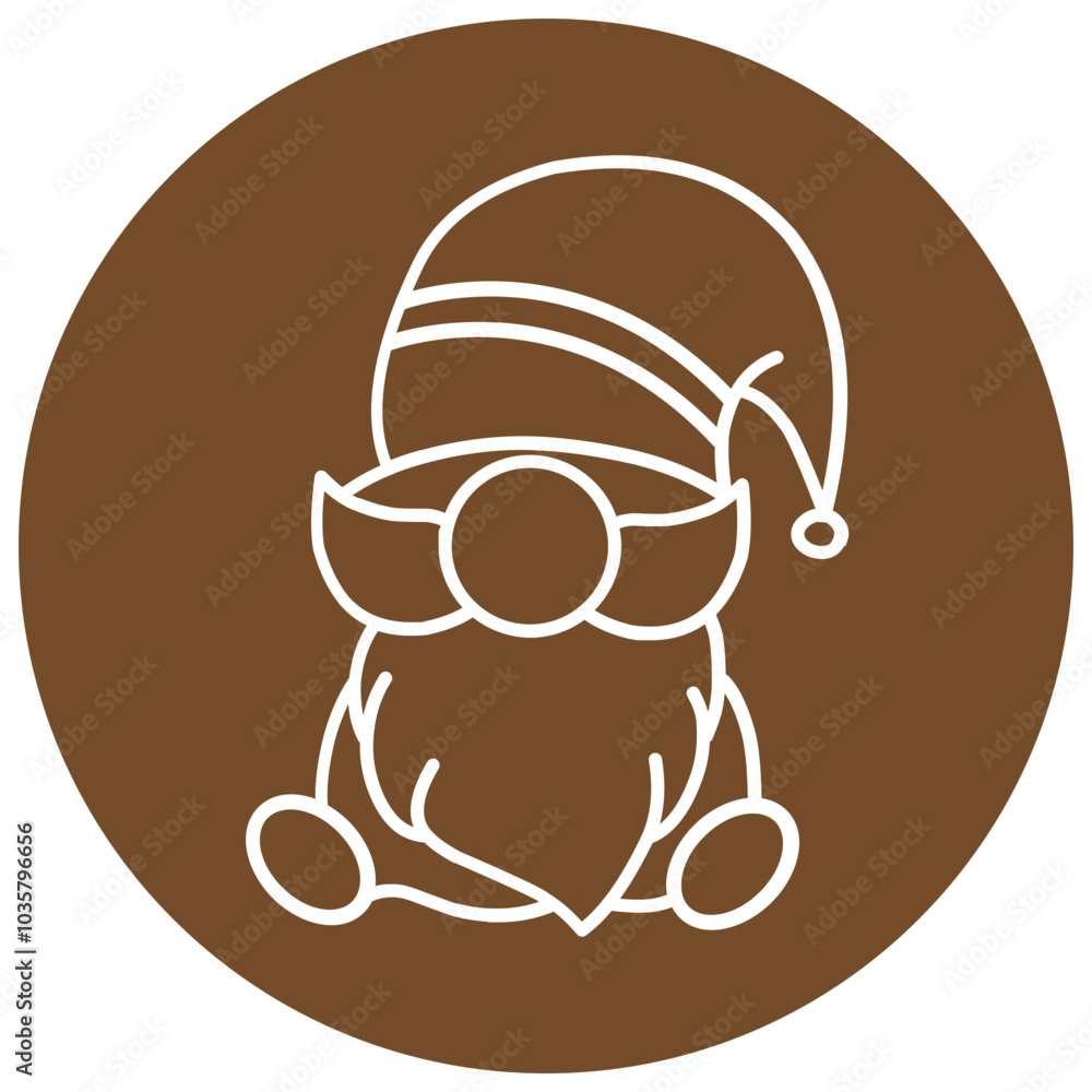 Minimalist Gnome Illustration Minimalist Gnome Illustration