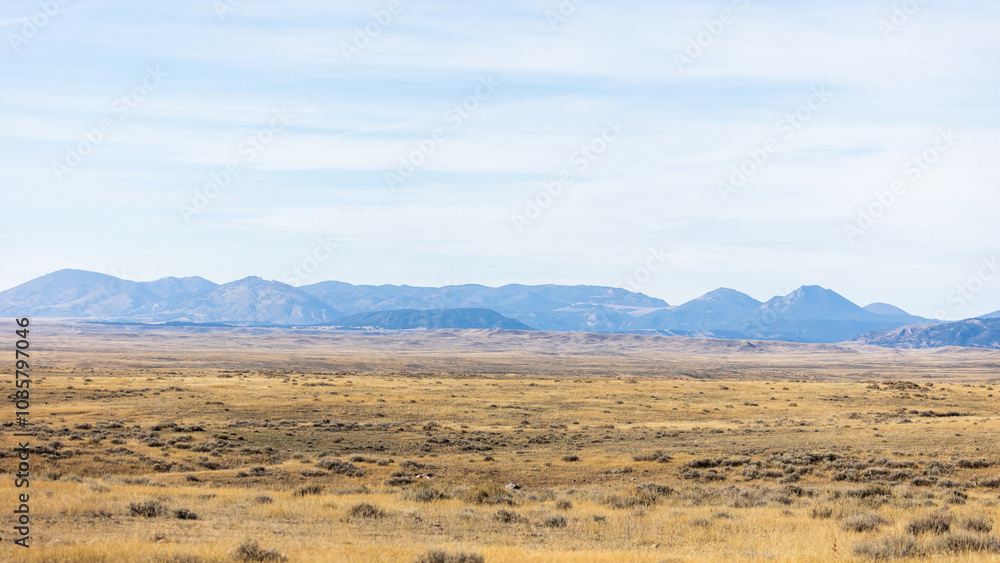 Central Montana Prairie Landscape, Fall Season Central Montana Prairie Landscape, Fall Season
