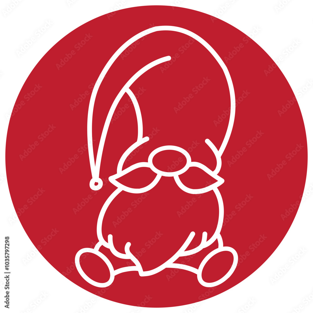 Minimalist Gnome Illustration Minimalist Gnome Illustration