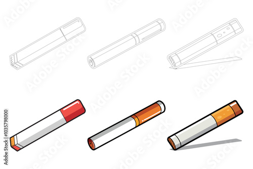 Evolution of Cigarette Design in Detailed Illustrations