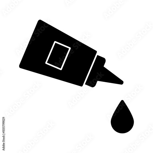 Vector glue icon on white background. Liquid glue for your web site design, logo, app, UI Vector design. User icon, silhouette isolated on white background.