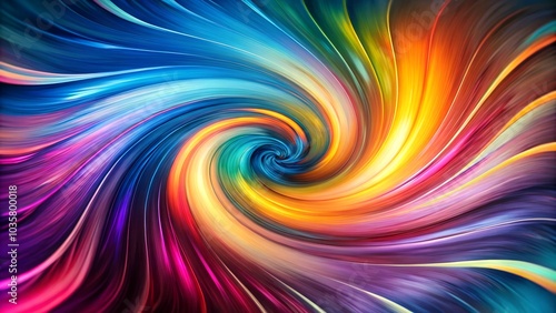 Colorful abstract swirl with rainbow gradient