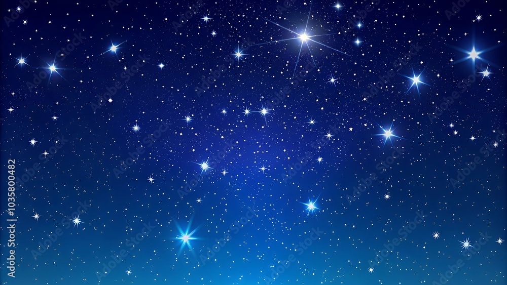 Fototapeta premium Starry night sky with bright stars.