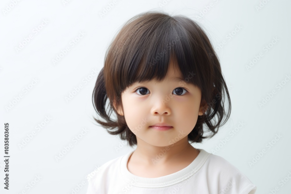 Portrait of cute little asian girl isolated on white background. Portrait of cute little asian girl isolated on white background.