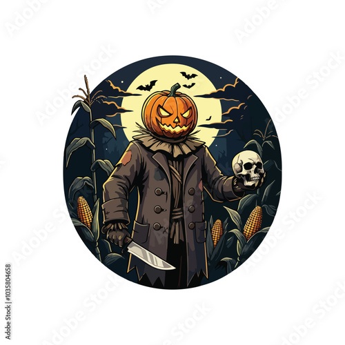Creepy Halloween Vector Haunted House and Spooky Webs