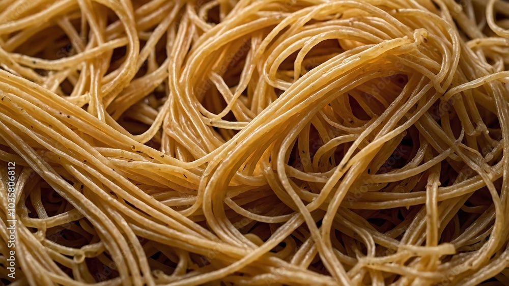 Spaghetti noodles, stir-fried and served hot to customers in the restaurant. Spaghetti noodles, stir-fried and served hot to customers in the restaurant.