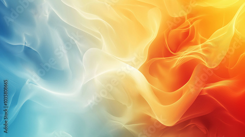 Abstract Blend of Blue and Orange