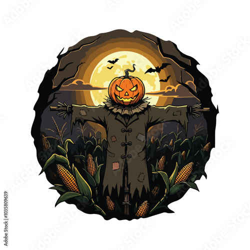 Creepy Halloween Vector Haunted House and Spooky Webs