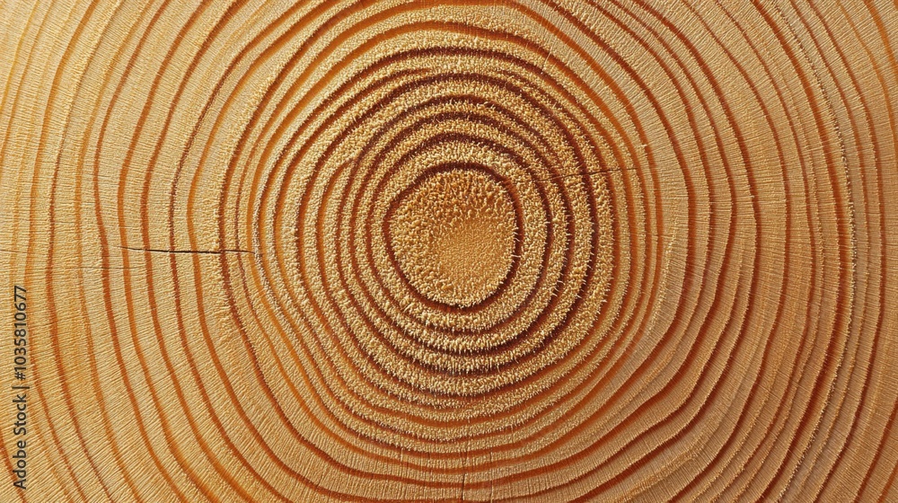 Closeup of tree rings in a cross section of wood, highlighting the natural beauty and history of the tree's growth Closeup of tree rings in a cross section of wood, highlighting the natural beauty and history of the tree's growth