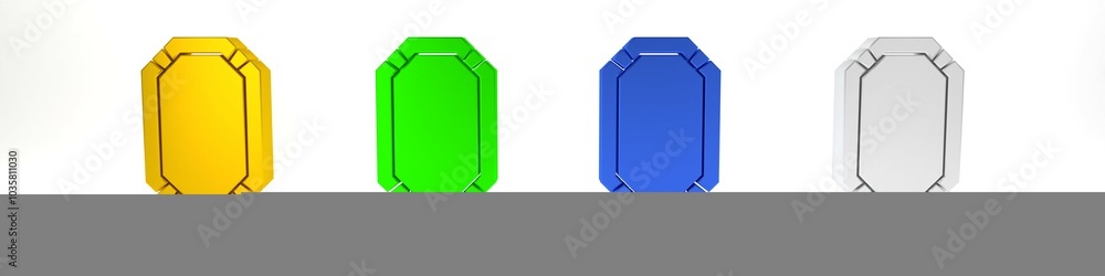 Colorful Poker table icon isolated on white background. Minimalism concept. 3D render illustration Colorful Poker table icon isolated on white background. Minimalism concept. 3D render illustration