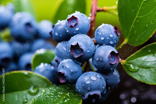 Wallpaper Mural blueberries on a branch,ai generated Torontodigital.ca