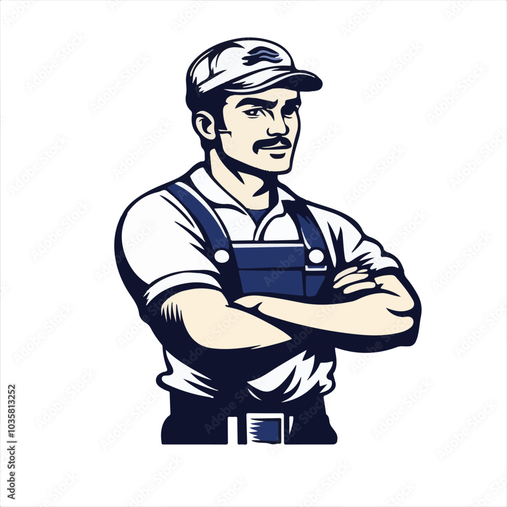 simple logo of a plumber , on a white background simple logo of a plumber , on a white background
