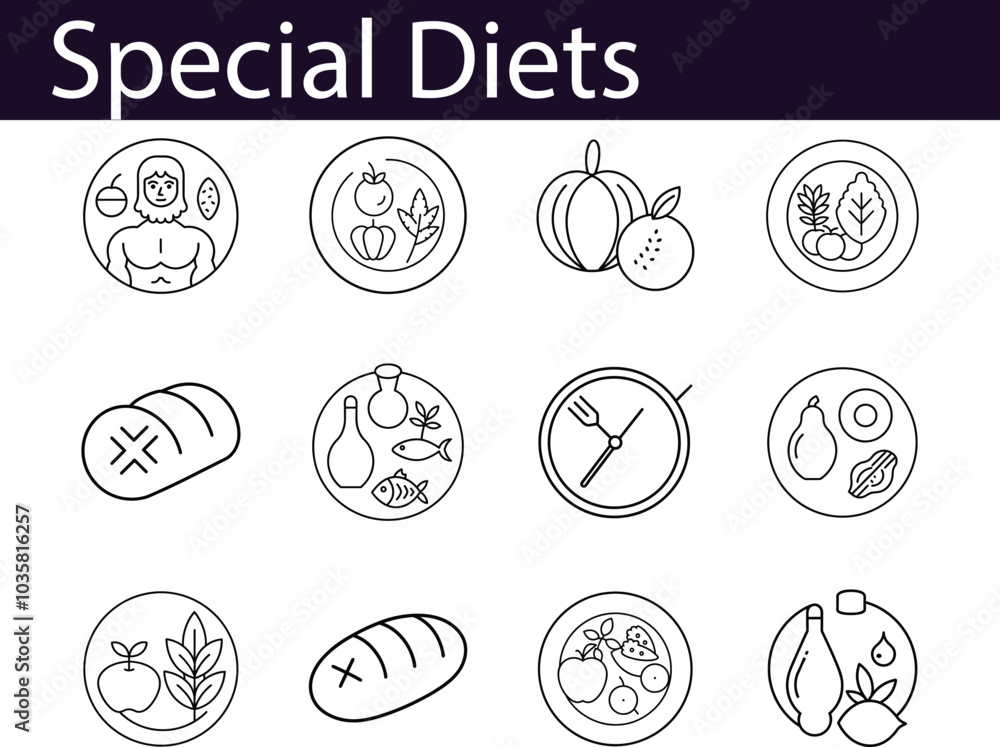 Special Diets: Food Icons for Healthy Eating Special Diets: Food Icons for Healthy Eating