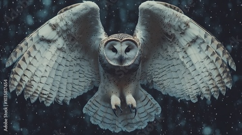 Captivating Barn Owl in Majestic Flight photo