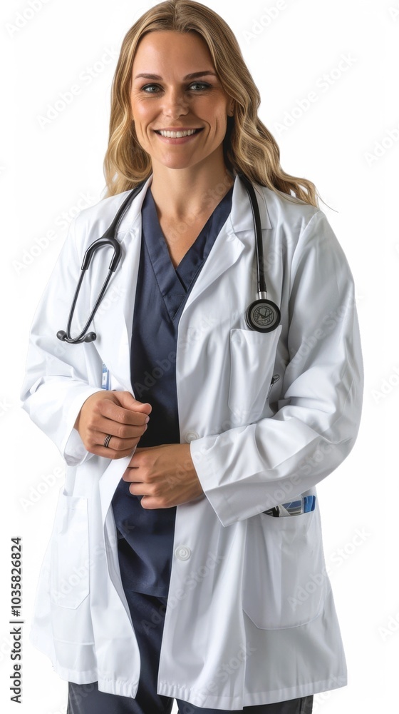 Portrait of happy asian female doctor wearing medical uniform and stethoscope at hospital. Portrait of happy asian female doctor wearing medical uniform and stethoscope at hospital.