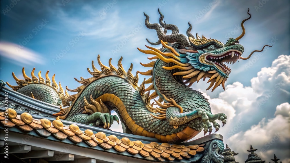 Fototapeta premium Stunning Asian Dragon Product Photography for Unique Decor and Cultural Aesthetics