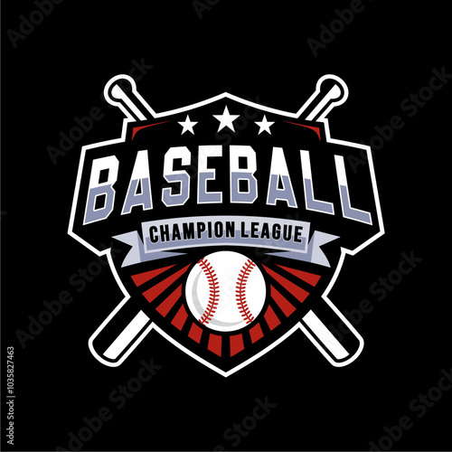Modern professional baseball template logo design for baseball club