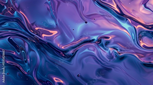psychedelic purple and blue background, liquid metal style, emotional shaped distortions