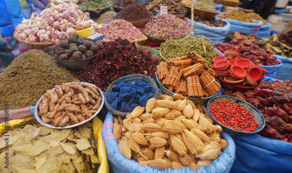 The Souk el had in the City Agadir in Morocco, Africa