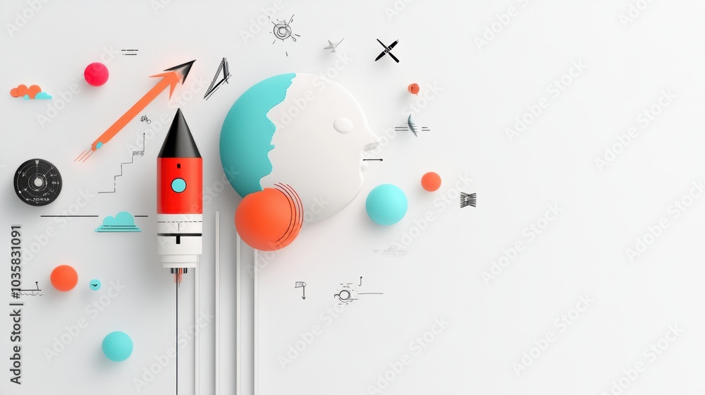 A patent application with a drawing of a new invention, surrounded by illustrations of innovation, creativity, and progress. A patent application with a drawing of a new invention, surrounded by illustrations of innovation, creativity, and progress.