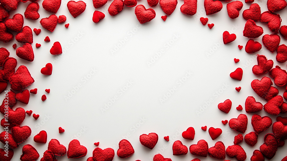 Red Hearts Border Frame Background for Valentines Day Romance Love Red Hearts Border Frame Background for Valentines Day Romance Love