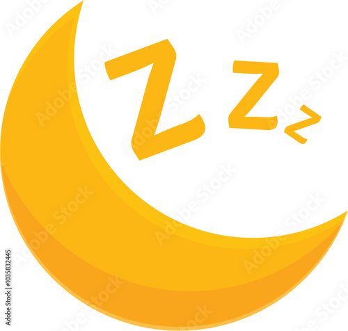 Bright crescent moon is sleeping soundly under the night sky